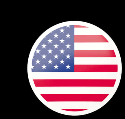 American Flag Circle Graphic PNG