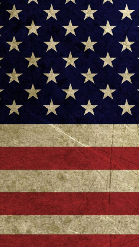 Fundode Tela De Iphone Com Close-up Da Bandeira Americana. Papel de Parede