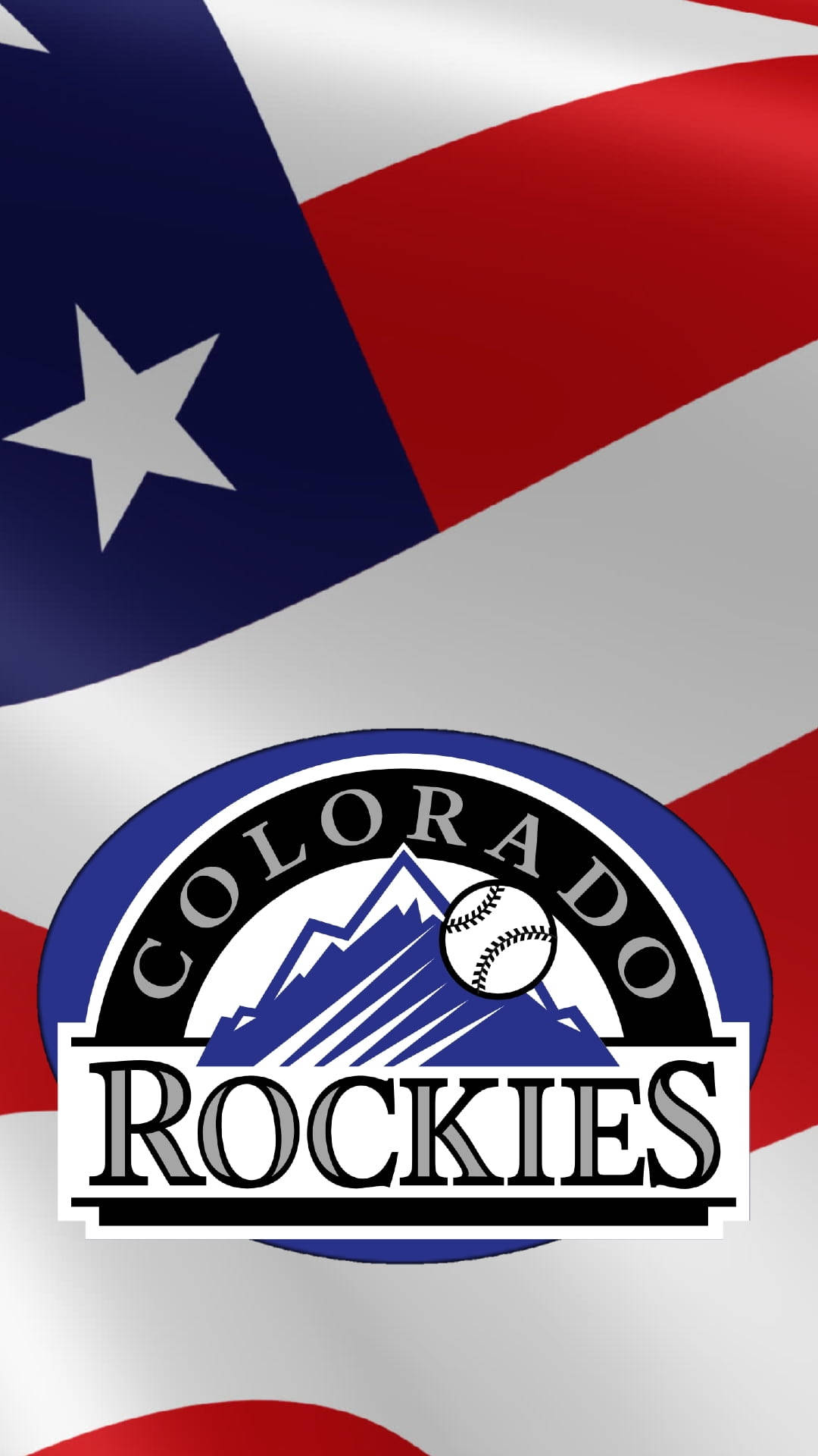 American Flag Colorado Rockies Wallpaper