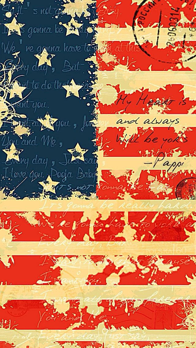 American Flag Cool iPhone Postcard Wallpaper