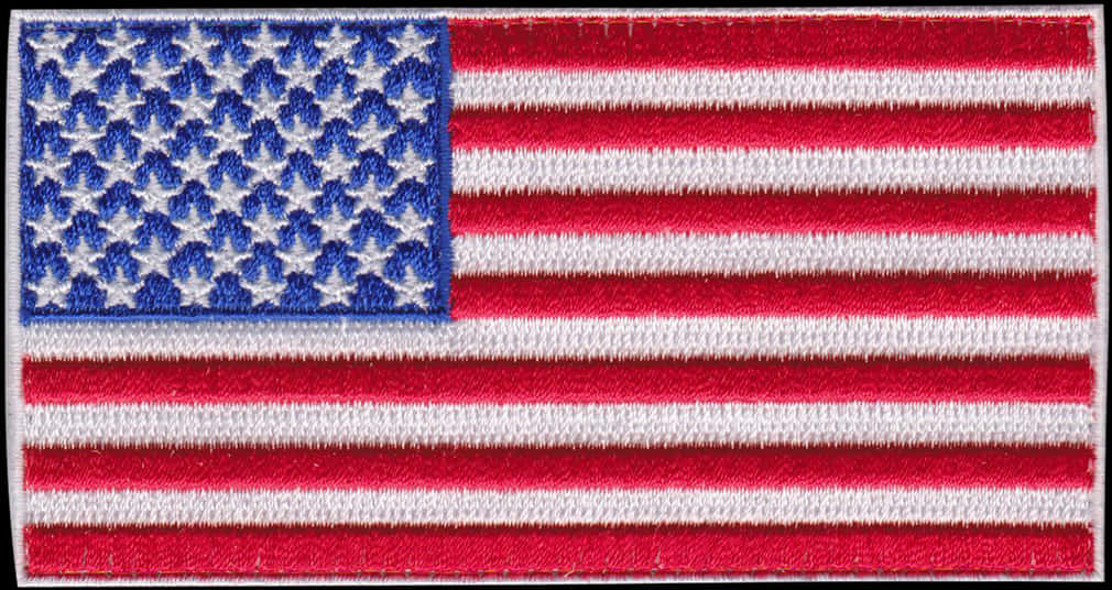 American Flag Embroidered Texture PNG