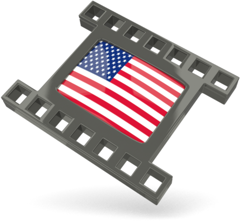 American Flag Film Strip Icon PNG