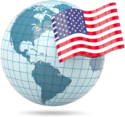 American Flag Globe PNG