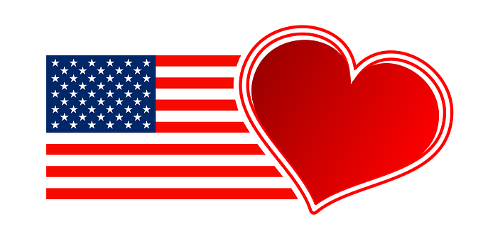 Download American Flag Heart Love | Wallpapers.com