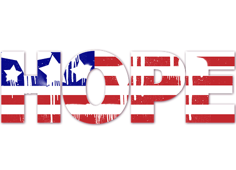 American Flag Hope Text PNG