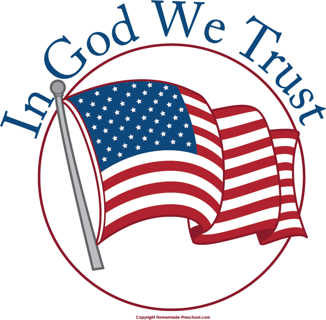American Flag In God We Trust Graphic PNG