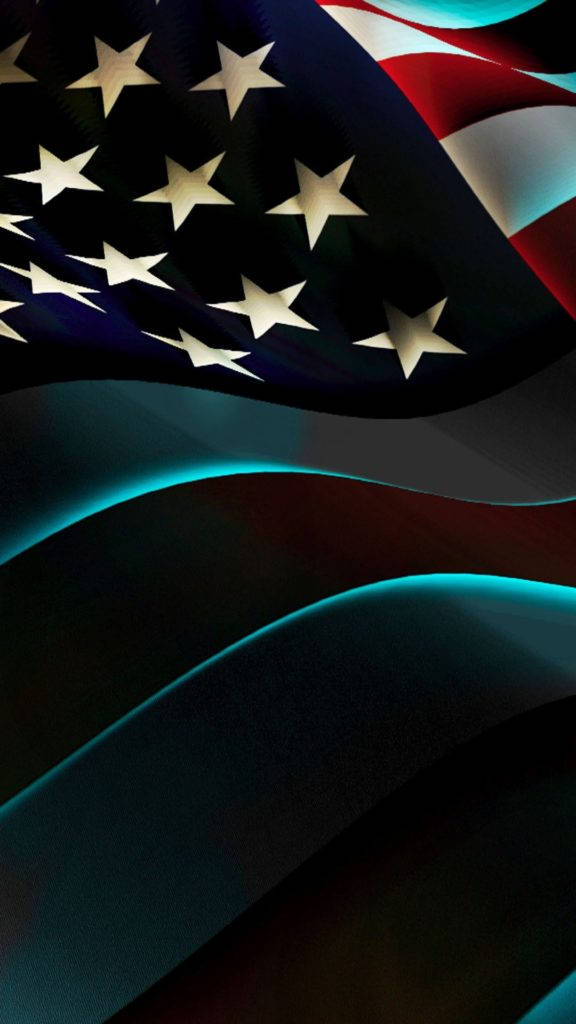 American Flag iPhone Neon Lys Wallpaper Wallpaper