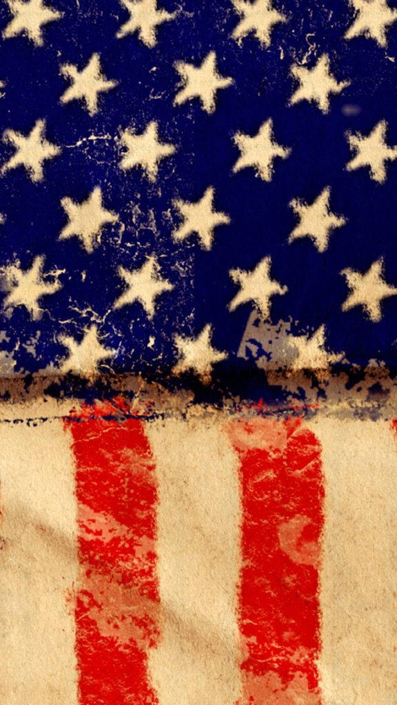 American Flag Iphone Vintage Close-up Wallpaper