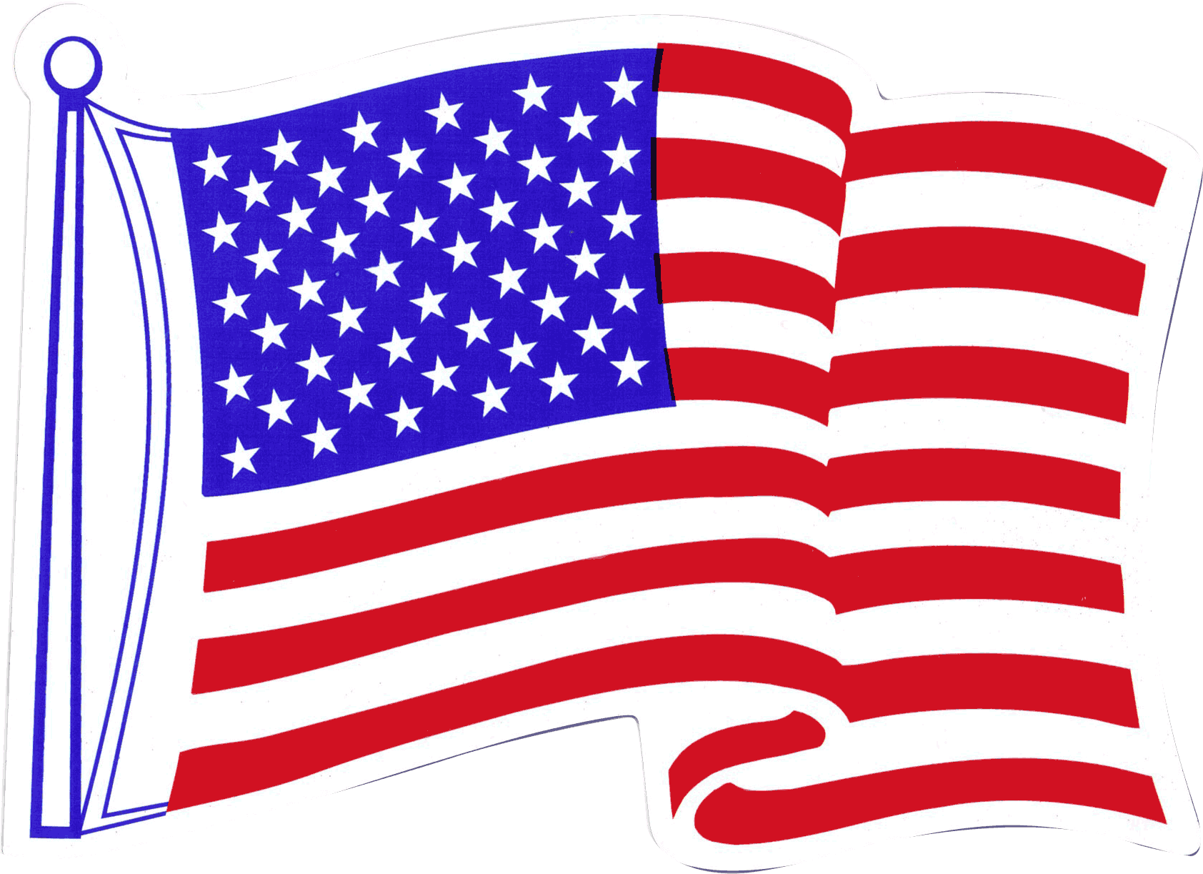 American Flag Memorial Day Illustration PNG