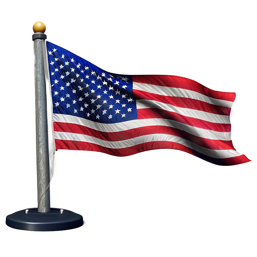 American Flag On Curved Pole Png Jdr8 PNG