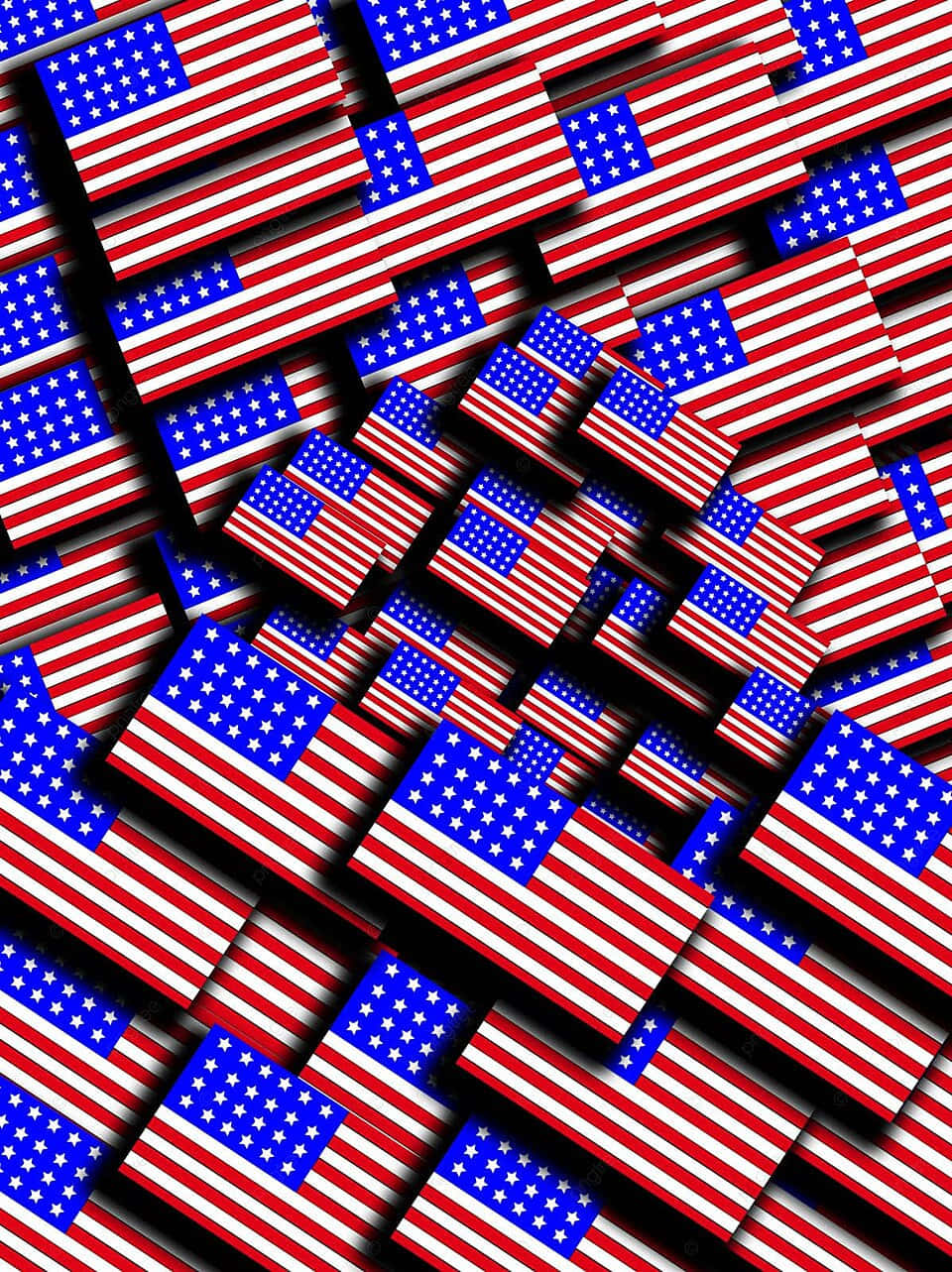 American Flag Pattern Abstract Wallpaper