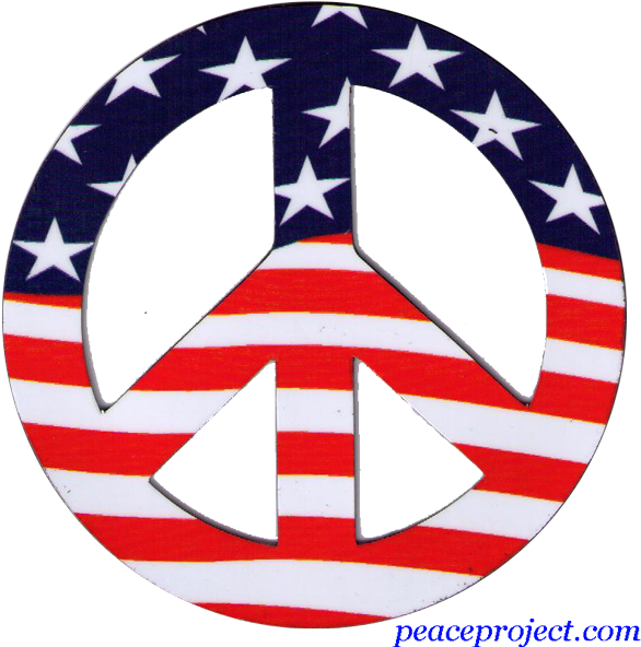 American Flag Peace Symbol PNG
