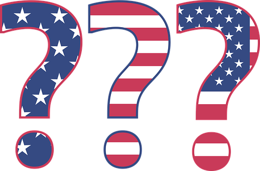 American Flag Question Marks PNG