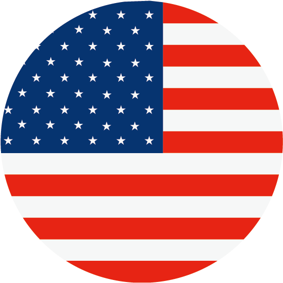 American Flag Round Icon PNG