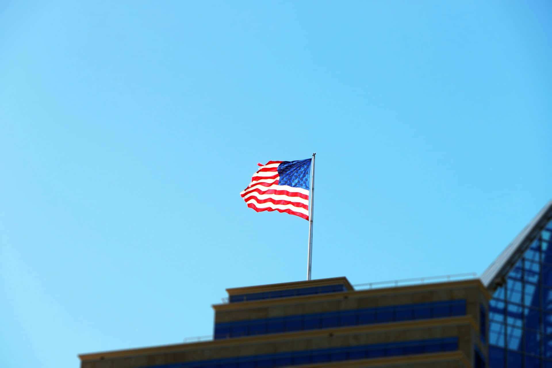American Flag Skyline Breeze.jpg Wallpaper