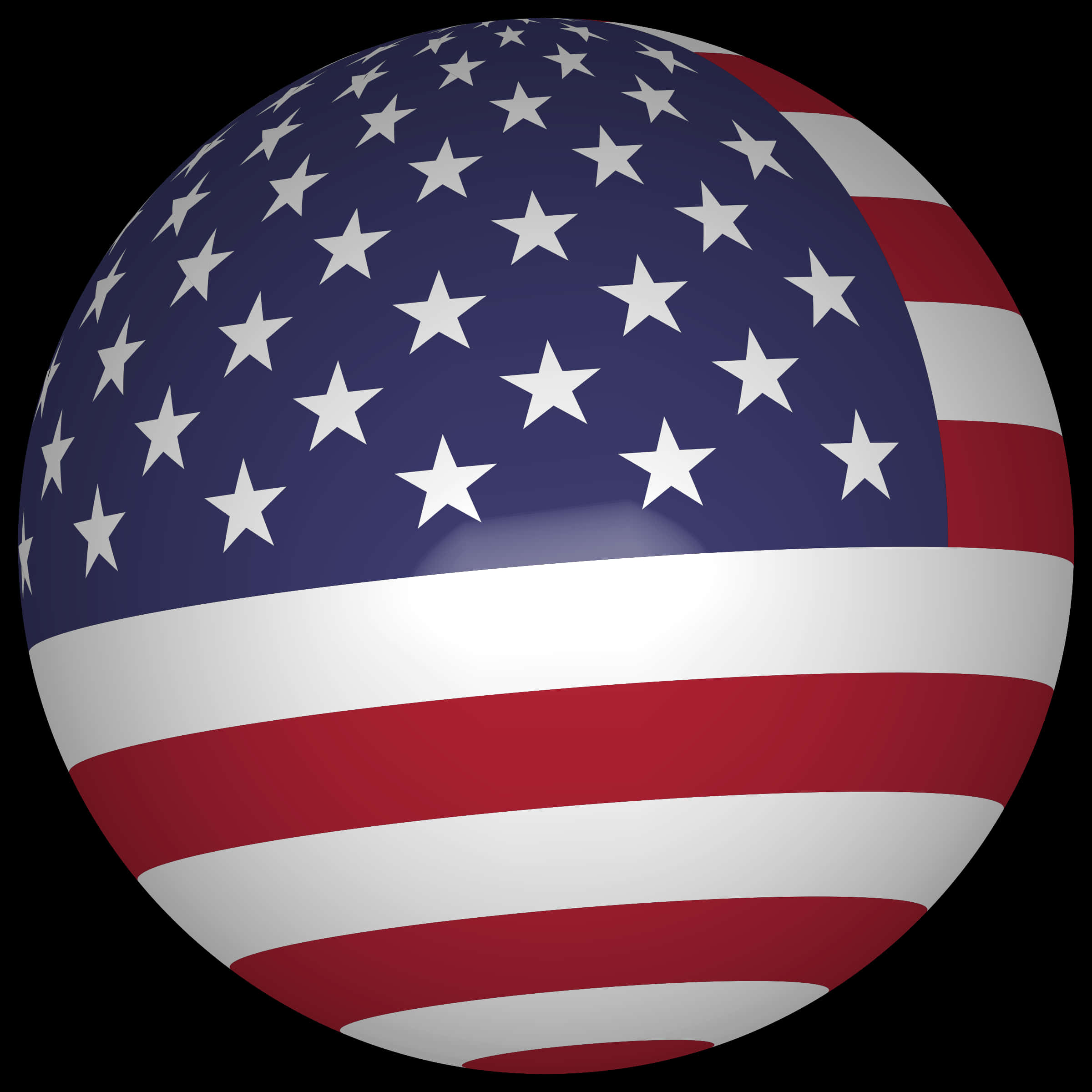 American Flag Sphere Graphic PNG