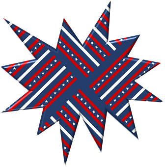 American Flag Starburst Pattern PNG