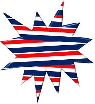 American Flag Starburst PNG