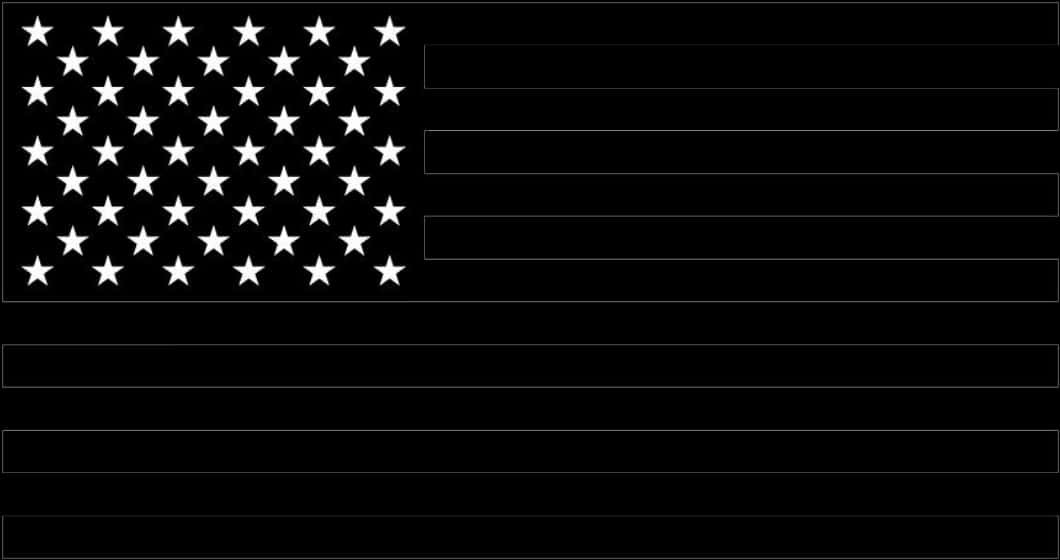 American Flag Starsand Stripes Outline PNG