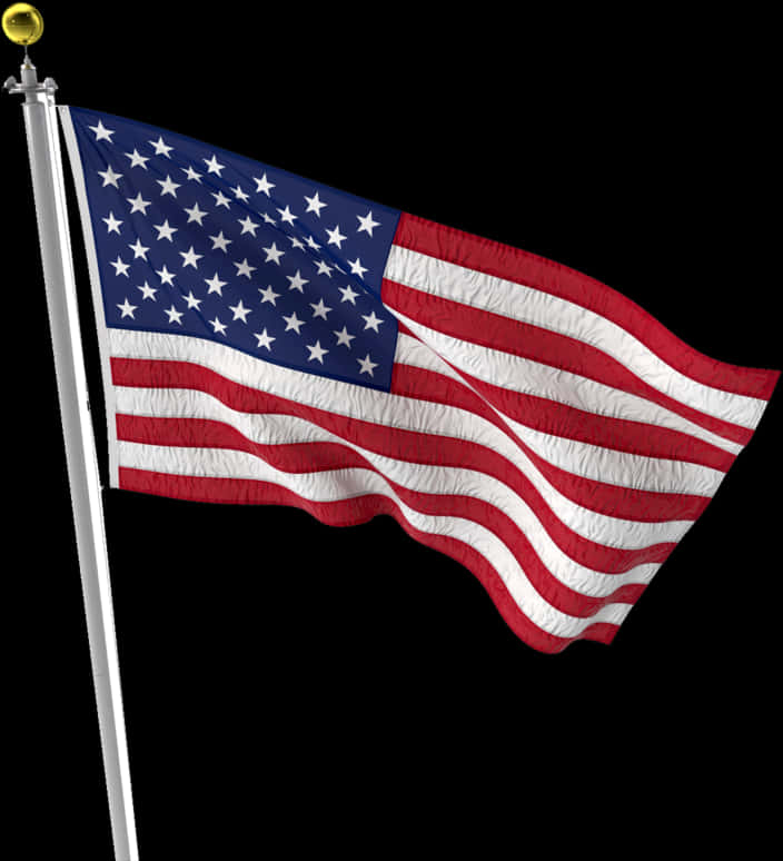 American Flag Waving PNG