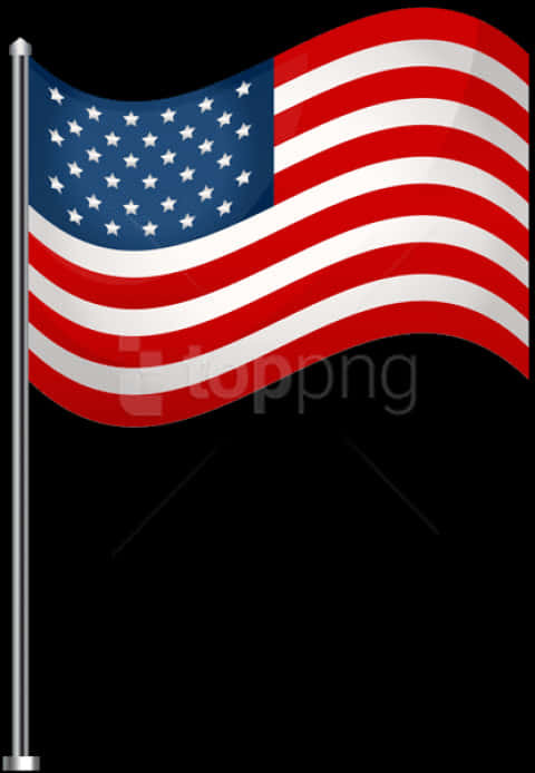 American Flag Waving PNG