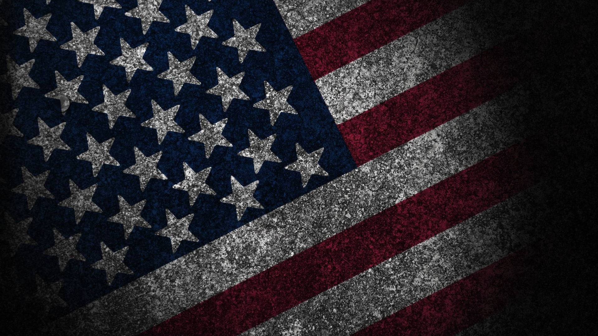 American Flag With Rough Texture Wallpaper