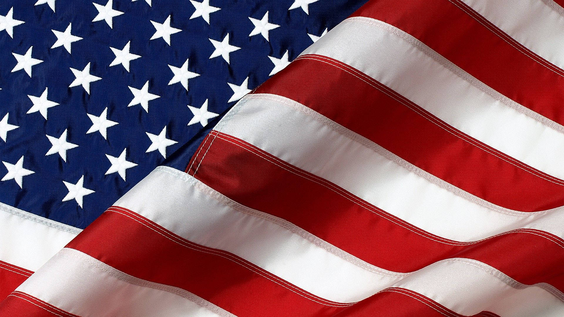 American Flag With White Stars Wallpaper