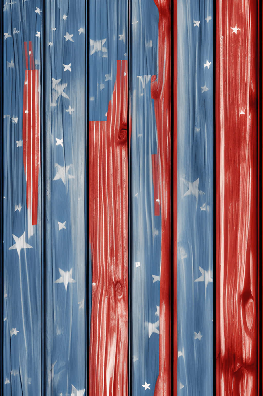 American Flag Wooden Texture Wallpaper