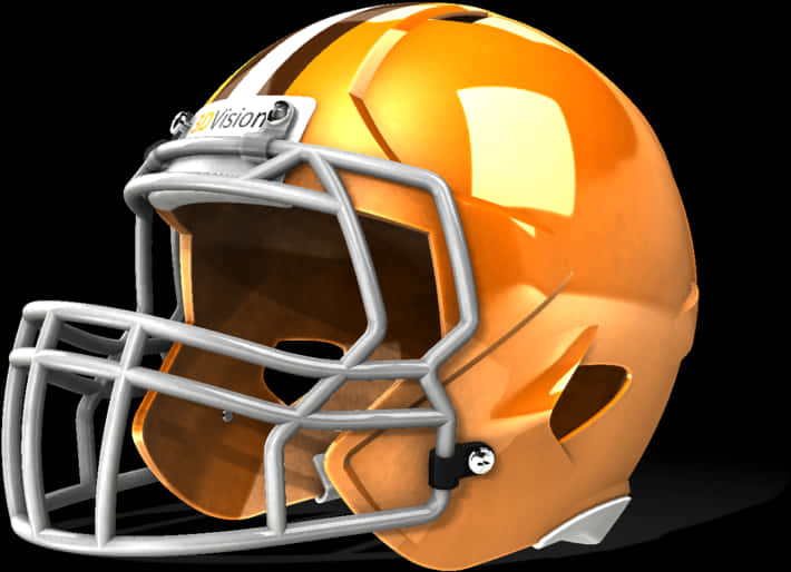 American Football Helmet3 D Render PNG