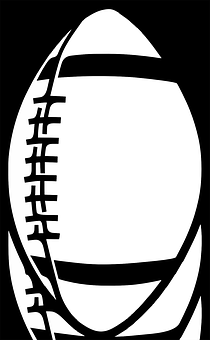 American Football Icon Blackand White PNG
