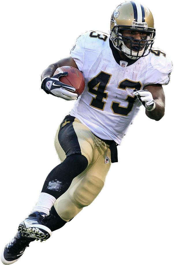 American Football Player Action Pose PNG