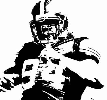 American Football Player Silhouette PNG