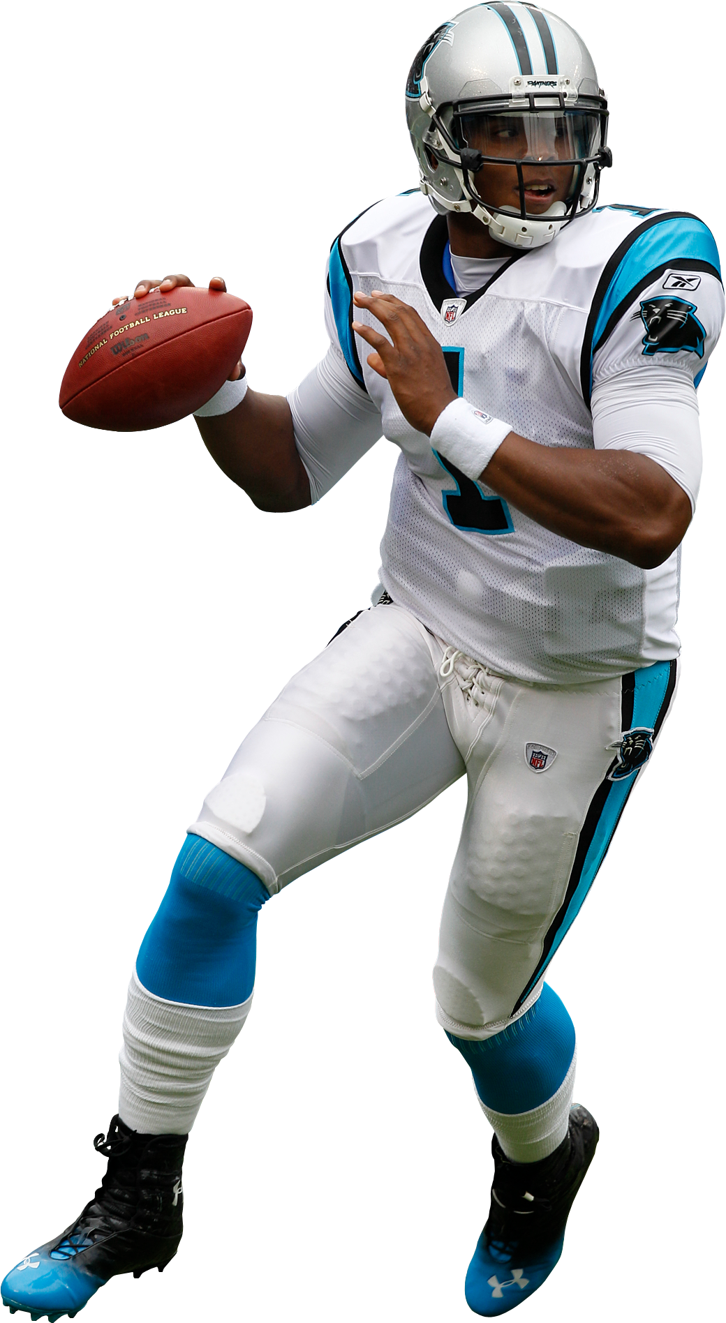 American Football Quarterback Action Pose PNG