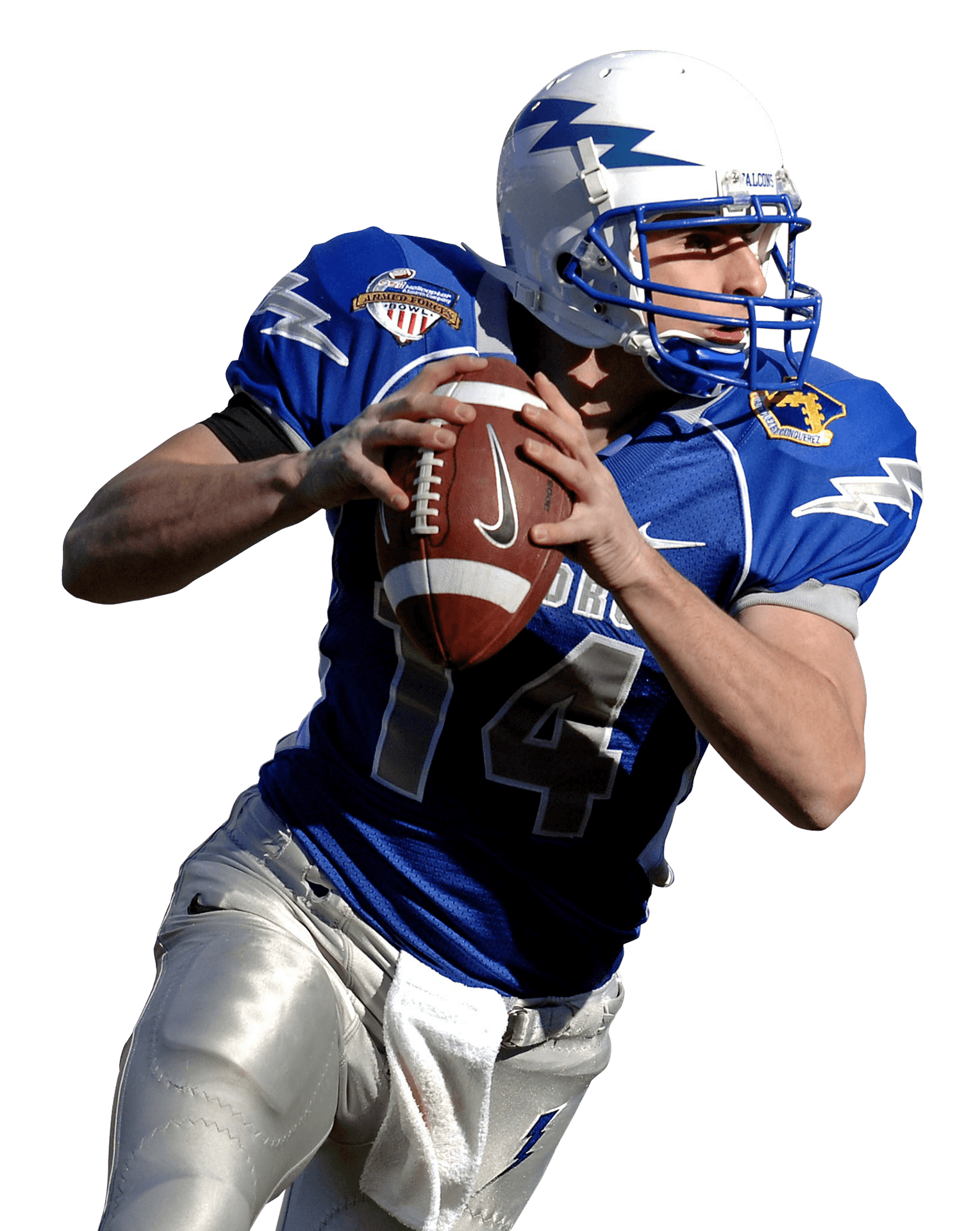 American Football Quarterback Action Pose PNG