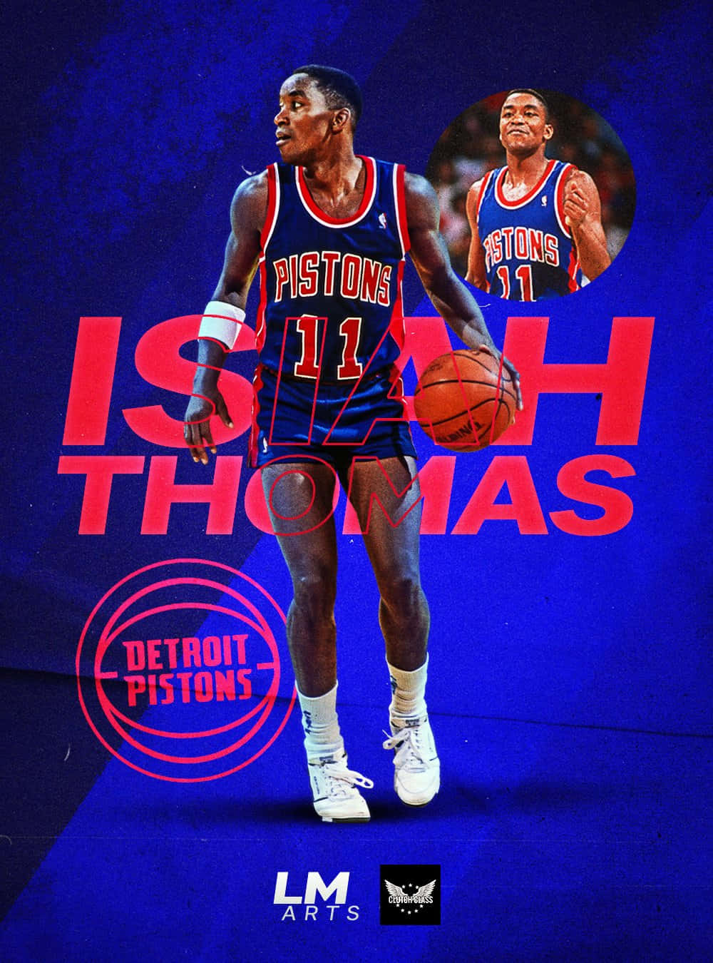 Amerikanskföre Detta Professionell Basketspelare Isiah Thomas-poster. Wallpaper