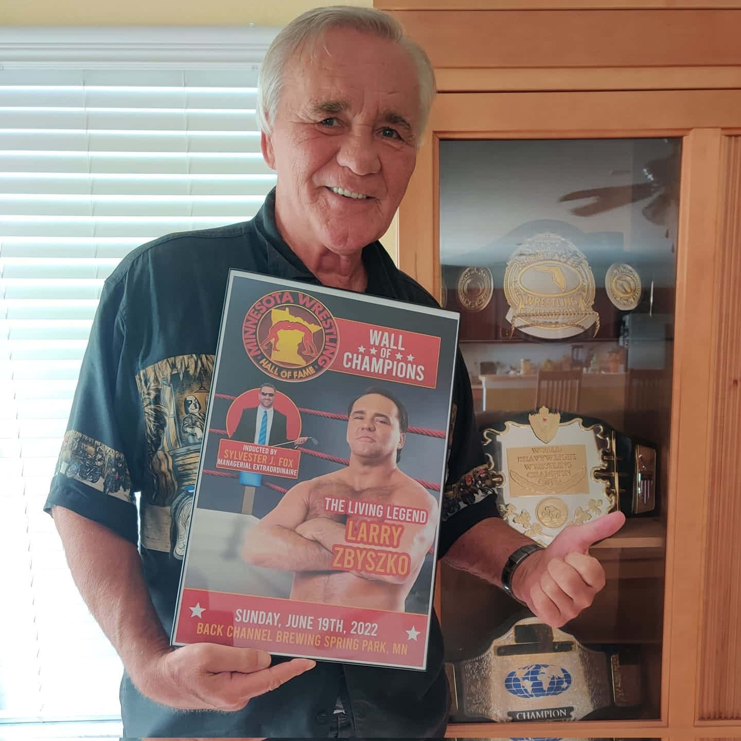 Amerikansk tidligere wrestler Larry Zbyszko berømmelse plaque tapet Wallpaper