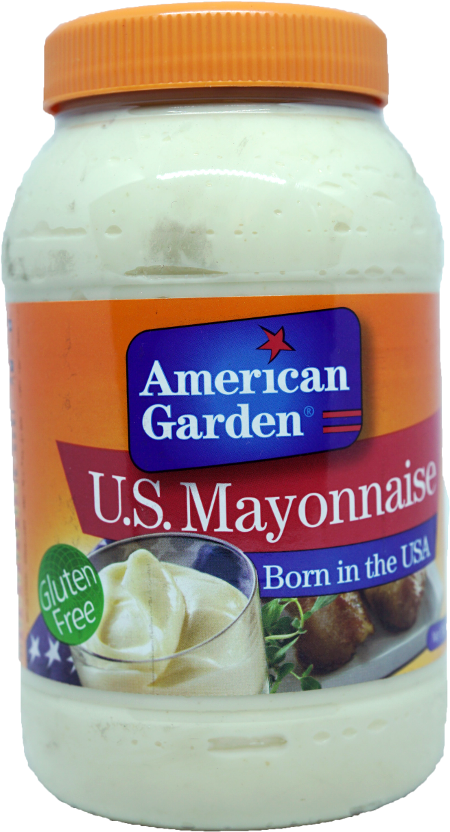 American Garden U S Mayonnaise Jar PNG