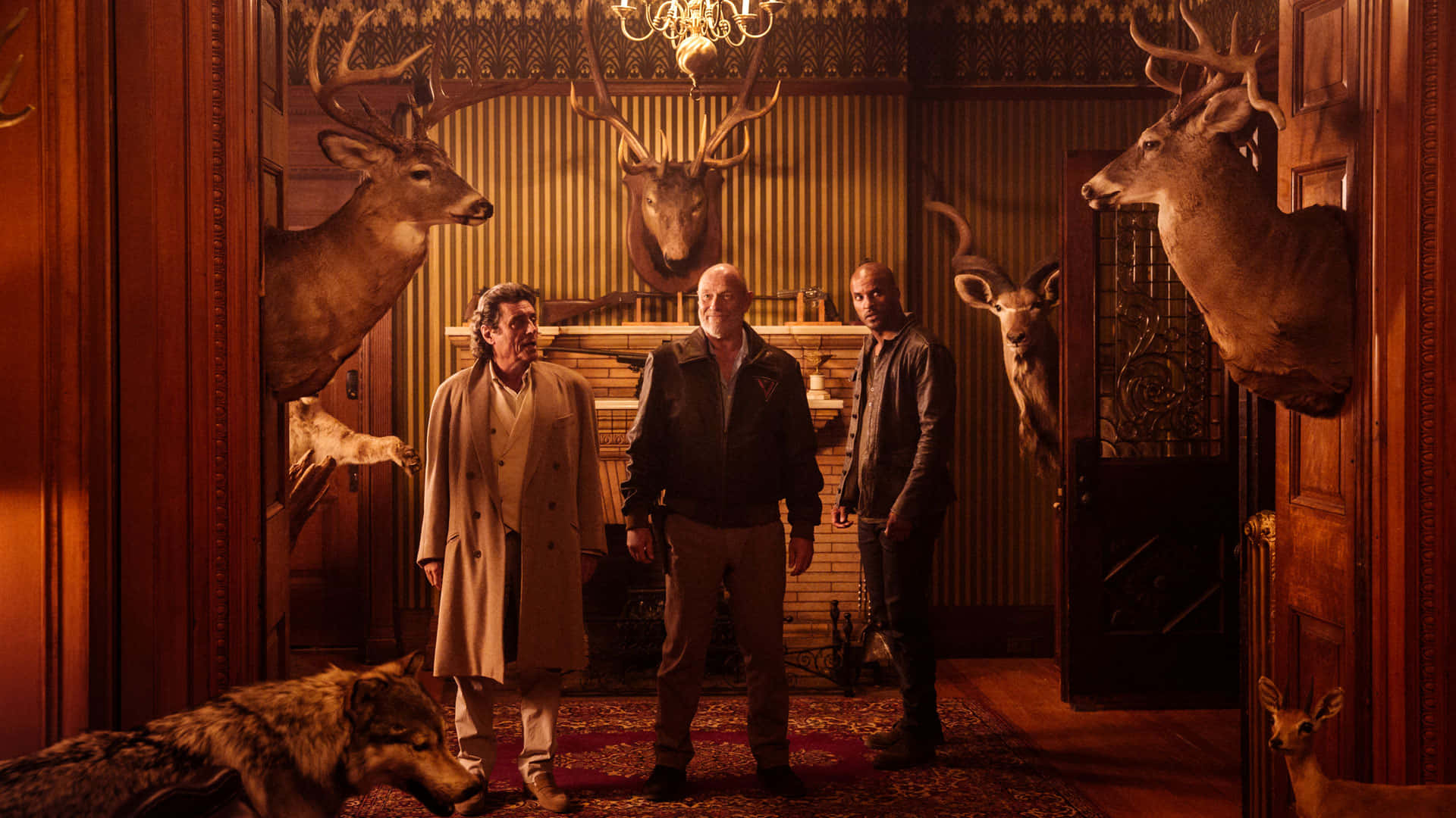 Ian McShane and Ricky Whittle in the STARZ Original Series American Gods