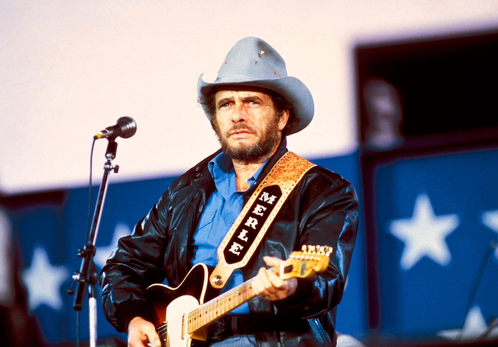 Caption: Legendary Country Music Icon, Merle Haggard Wallpaper