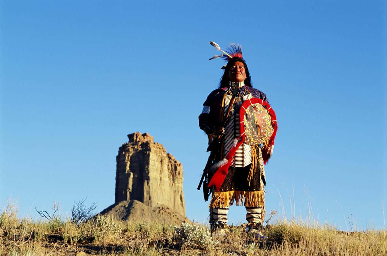 A Man In A Native Costume