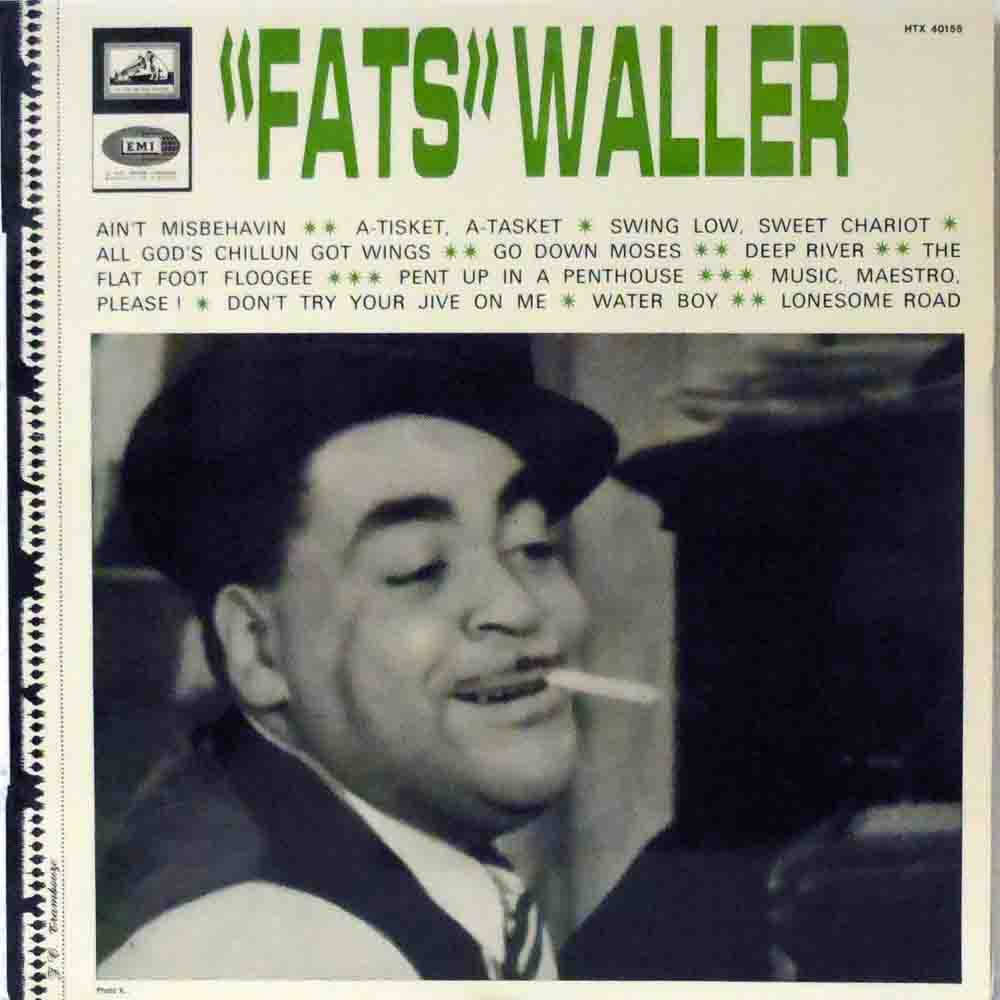 Pianistade Jazz Estadounidense Fats Waller En La Portada Vintage De Un Cd Fondo de pantalla