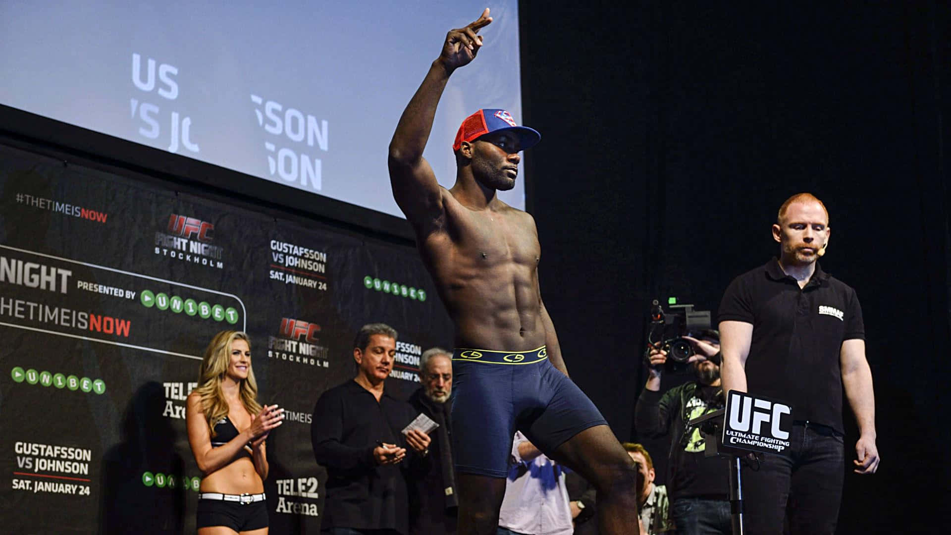 American Mixed Martial Artist Anthony Johnson 2015 Weigh In Wallpaper