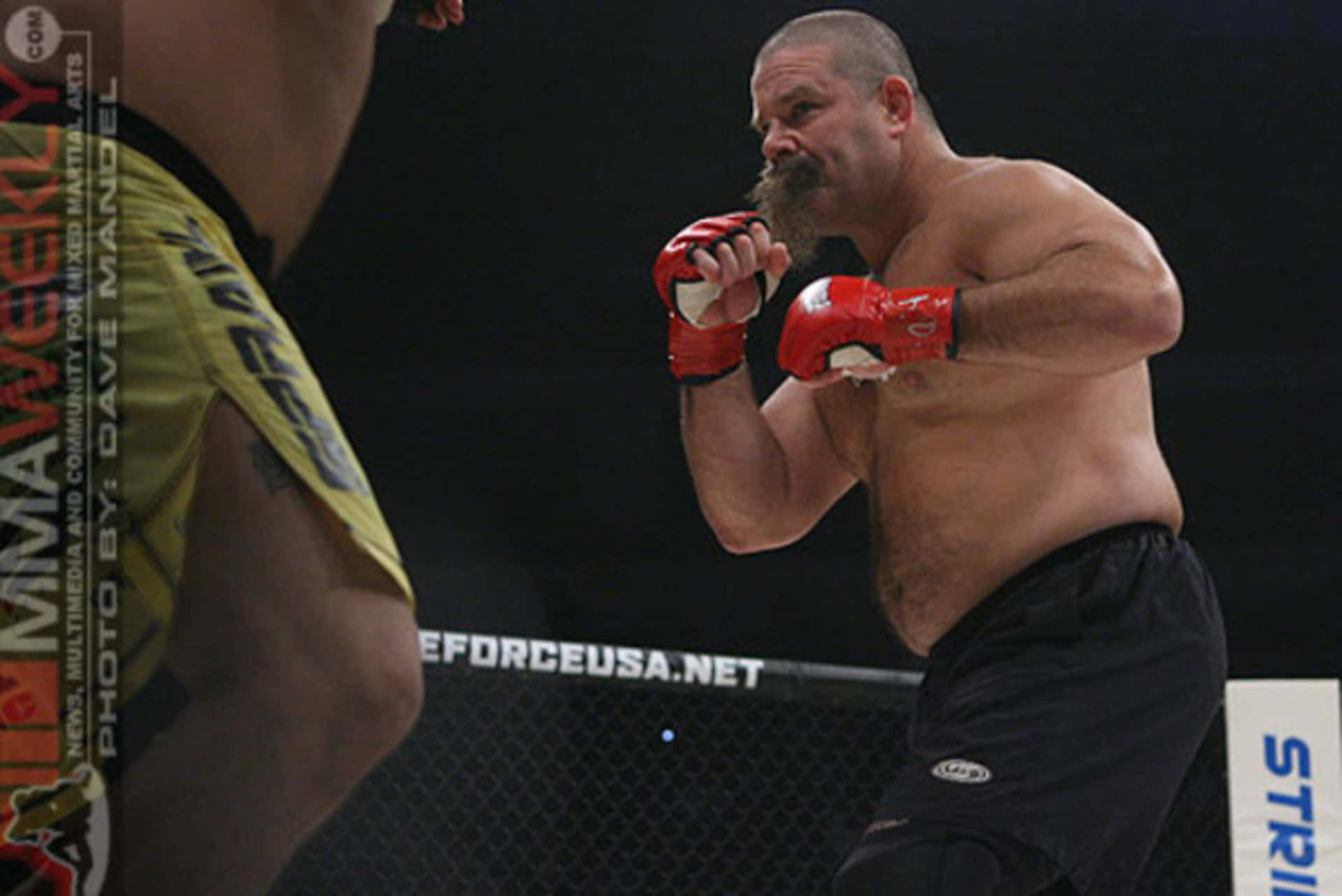 American MMA Fighter David Abbott Squaring Off Against Paul Buentello Wallpaper
