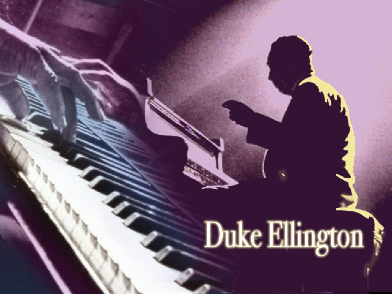 Amerikansk Musikksammensetning Duke Ellington Grafisk Portrett Tapet Wallpaper