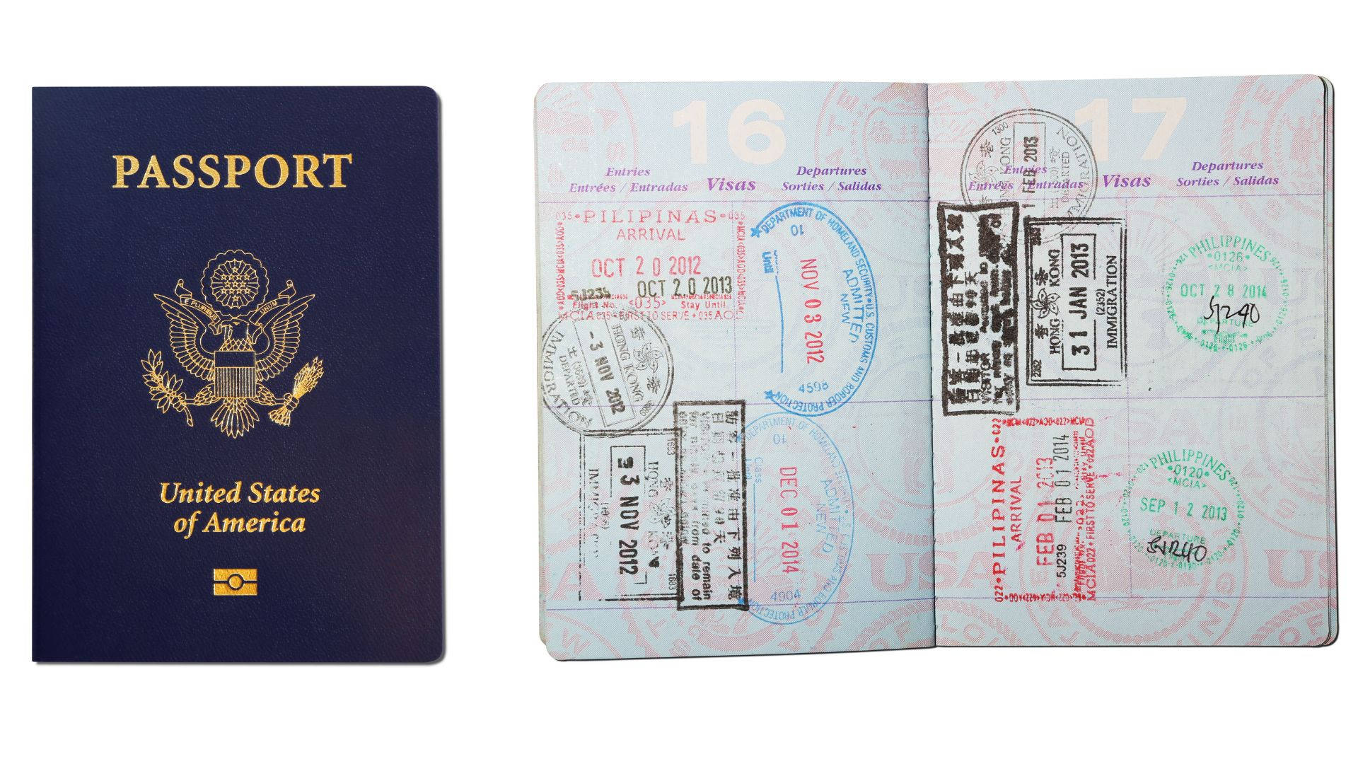 Timbrisul Passaporto Americano Sfondo