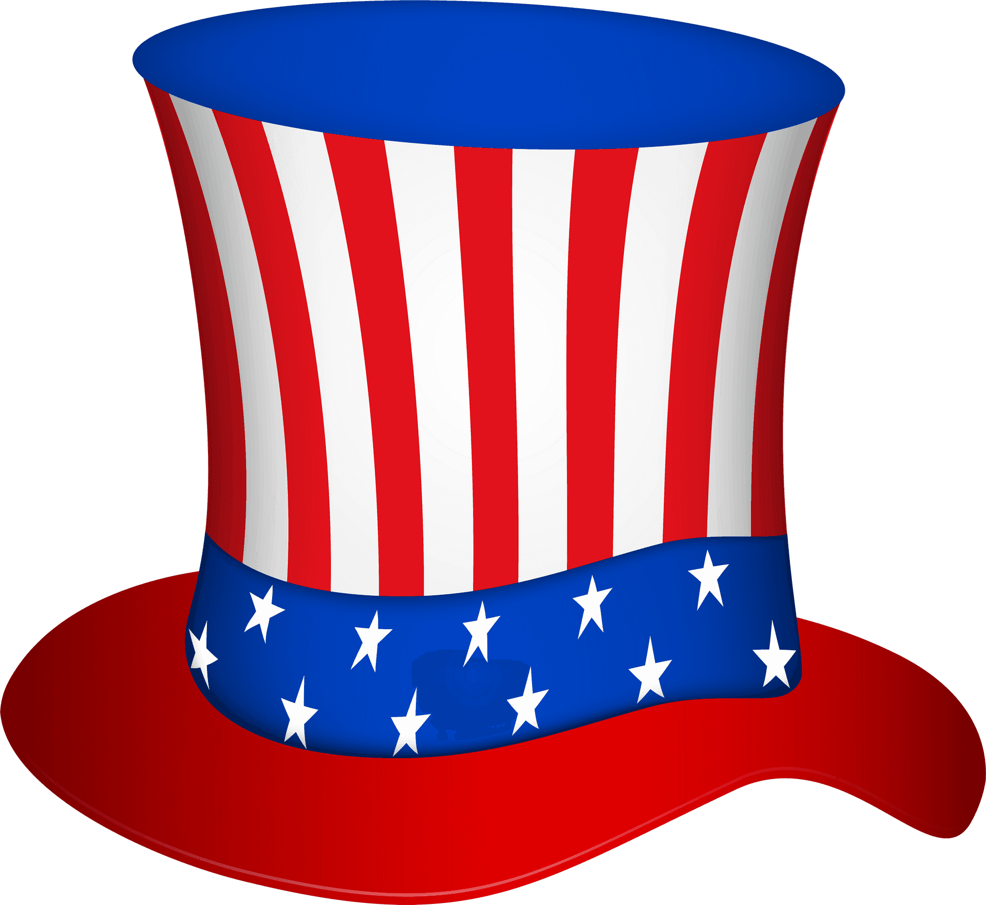 American Patriotic Top Hat PNG