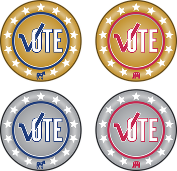 American Political Party Voting Icons PNG