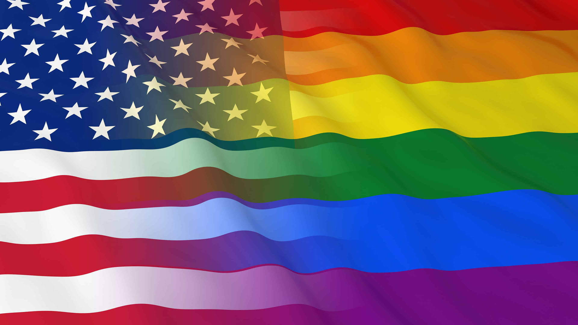 American Pride Flag Fusion Wallpaper