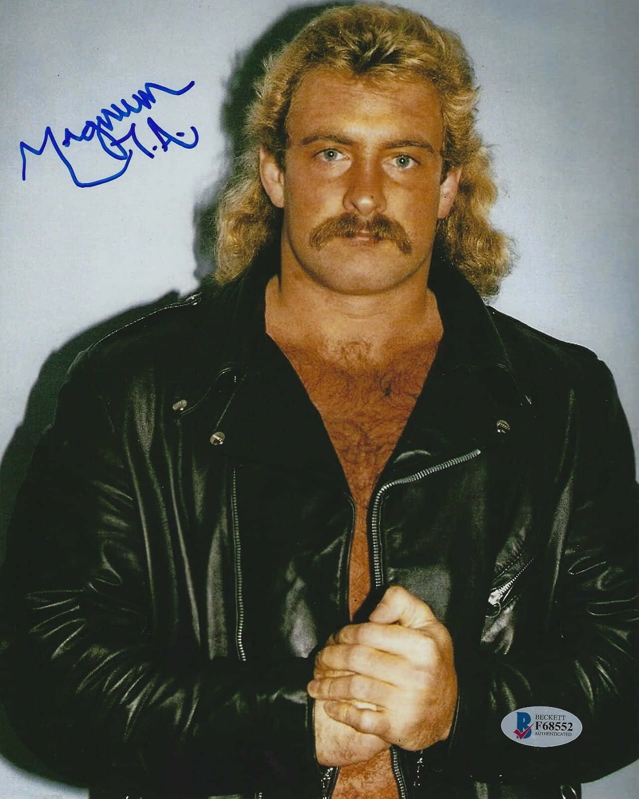 American Pro Wrestler Magnum Ta Signed Portrait Wallpaper