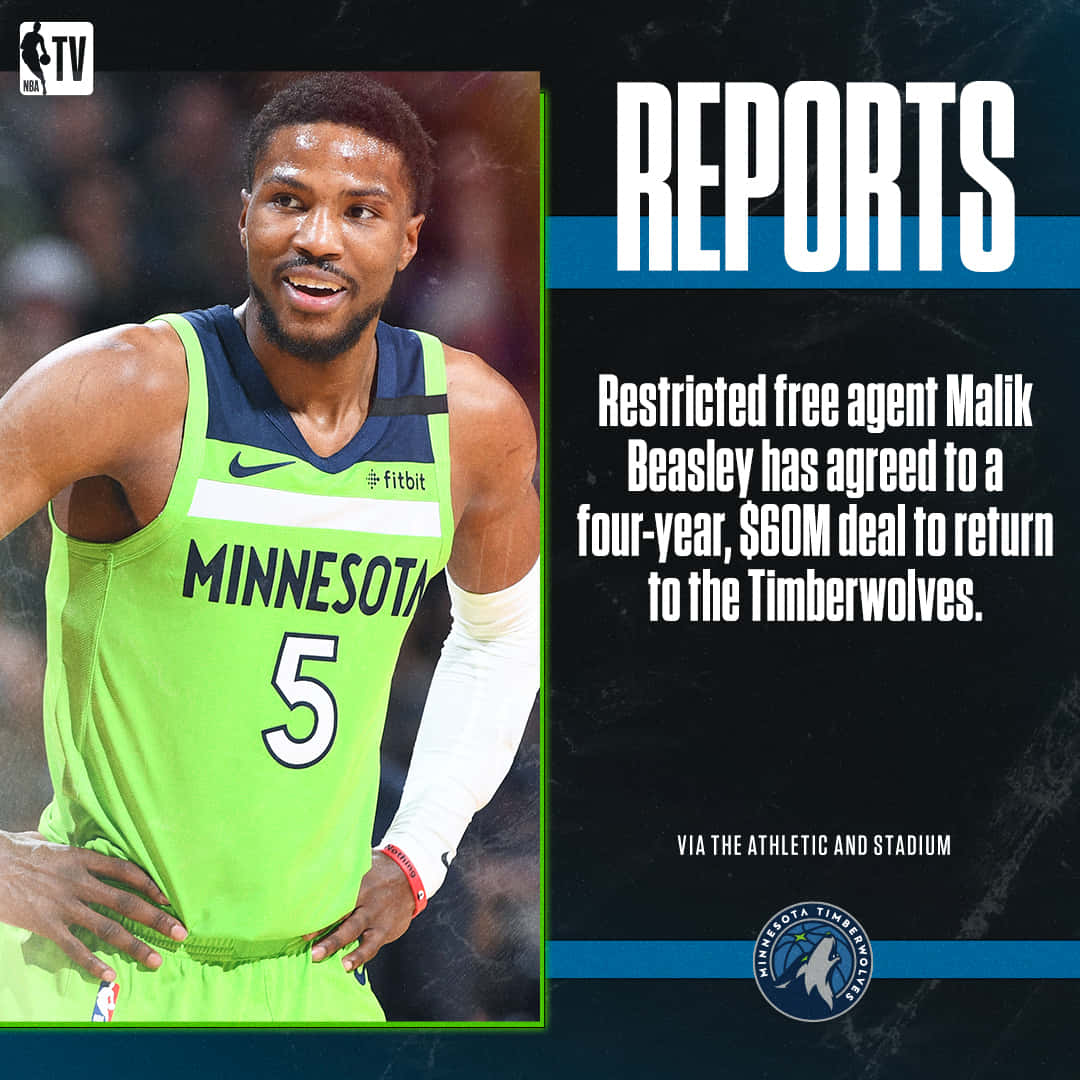 Amerikanischerprofessioneller Basketballspieler Malik Beasley Bericht Wallpaper